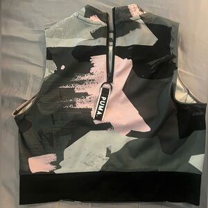 Puma Women's Abstract Camouflage Tank Top - Black and Pink